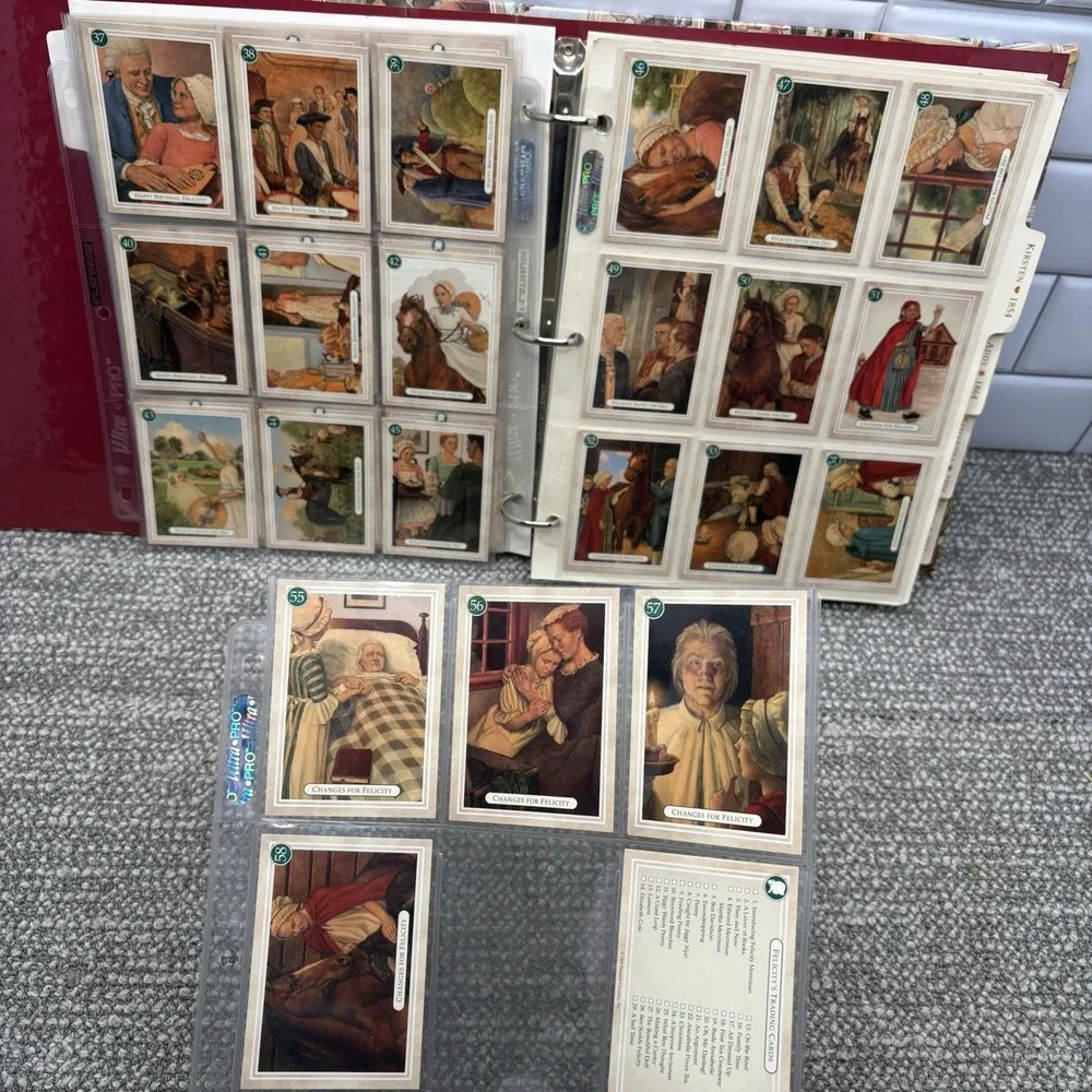 American Girl VTG Trading Cards W Notebook Felicity Molly Samantha MORE 90s